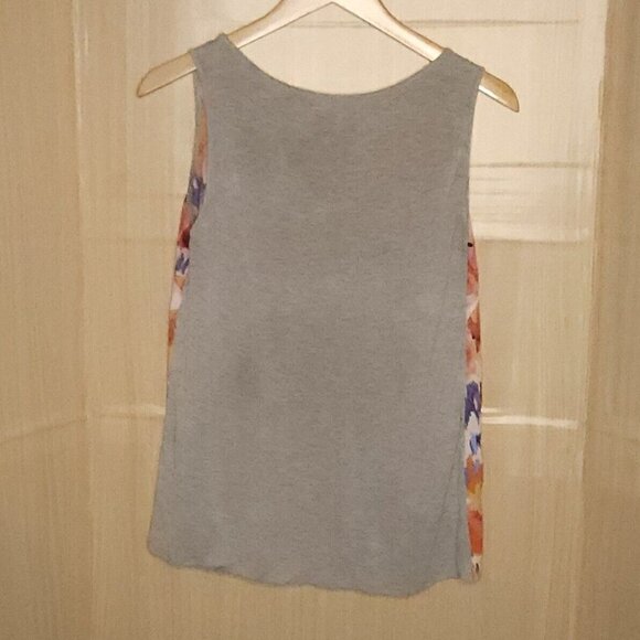 Brixon Ivy Mixed Material Silky Watercolor Knit Back Tank Top Medium - Picture 2 of 5